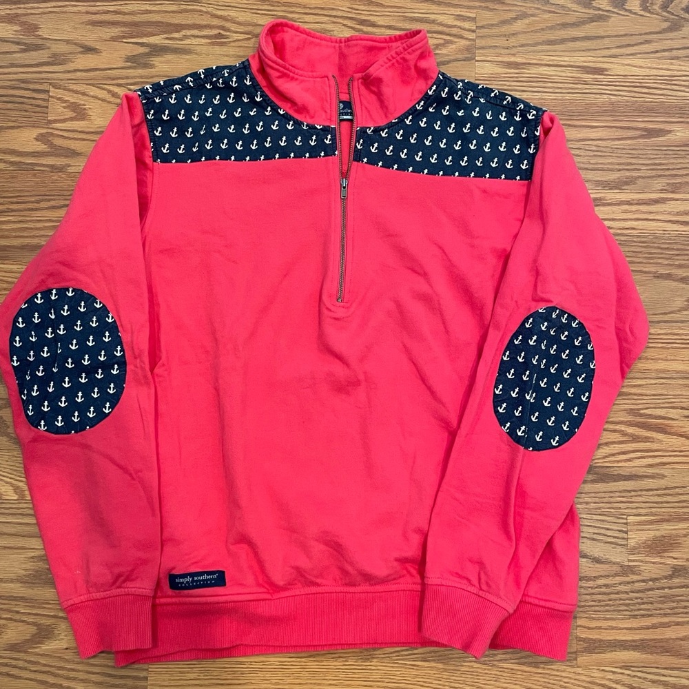 Simply Southern Women’s Pullover sz. Small Coral